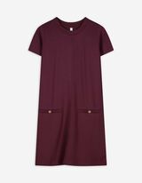 Kleid - Aufgesetze Taschen - dunkellila