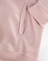 Pulover s kapuco - Potisk s sporočilom - vijolicna