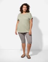 Pantacourt - Mélange de coton - Beige