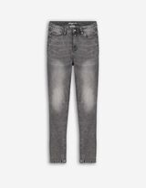 Jeans hlače - Visok pas - siva