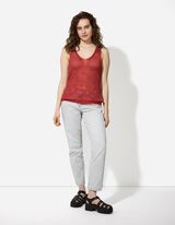 Stricktop - Lurex - dunkelrot