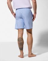 Pyjamashorts - Streifen - hellblau