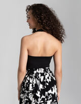 Top - Allacciatura al collo - nero