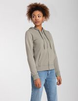 Sweatvest - Capuchon met tunnelkoord - donkergroen