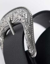 Opasek - Imitace kůže - cerná