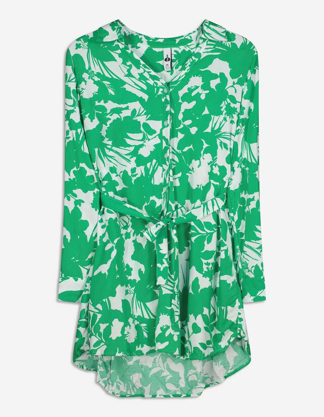 Blusa lunga - Chiusura tramite bottone - verde
