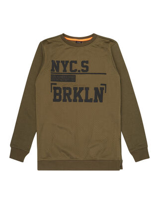 Jungen Sweatshirt mit Kontrastbesatz