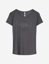 T-Shirt - Glitzerprint - dunkelgrau