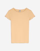 T-Shirt - Rippenstruktur - orange