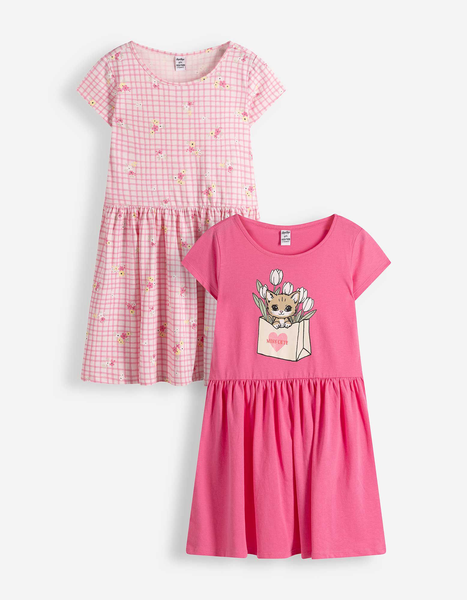 Kleid in A-Linie - 2er Pack