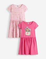 Kleid in A-Linie - 2er Pack