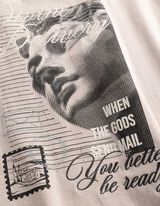 T-Shirt - R&uuml;ckenprint - beige