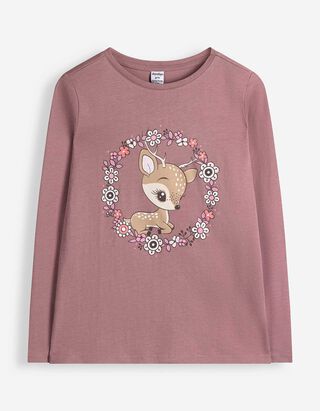 Langarmshirt - Print - Beere
