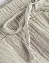 Kalhoty s širokými nohavicemi - Mušelín - sv. zelena