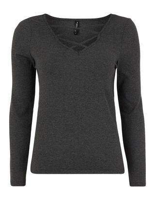 Damen Longsleeve mit Schn&uuml;rung
