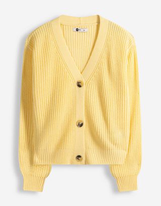 Strickjacke - Strick - hellgelb