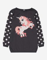 Pullover - Ricamo - grigio scuro