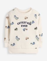 Set di felpa e pantaloni - Cotone - Bianco sporco