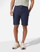 Short - Boutonnage - bleu fonc&eacute;