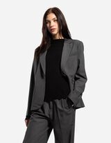 Blézer - Vállpárnák - sötétszürke