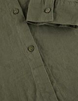 Overhemdblouse - Linnenmix - donkergroen