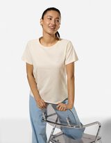 T-shirt - Borduursels - Lichtgeel