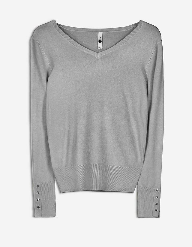 Pullover - Misto viscosa - grigio