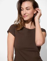 Tricou - Bumbac - Maro inchis