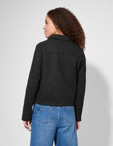 Shacket - Wełniany wygląd - czarny