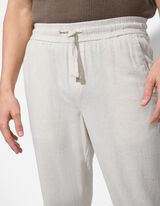 Hlače - Lanena me&scaron;anica - belo