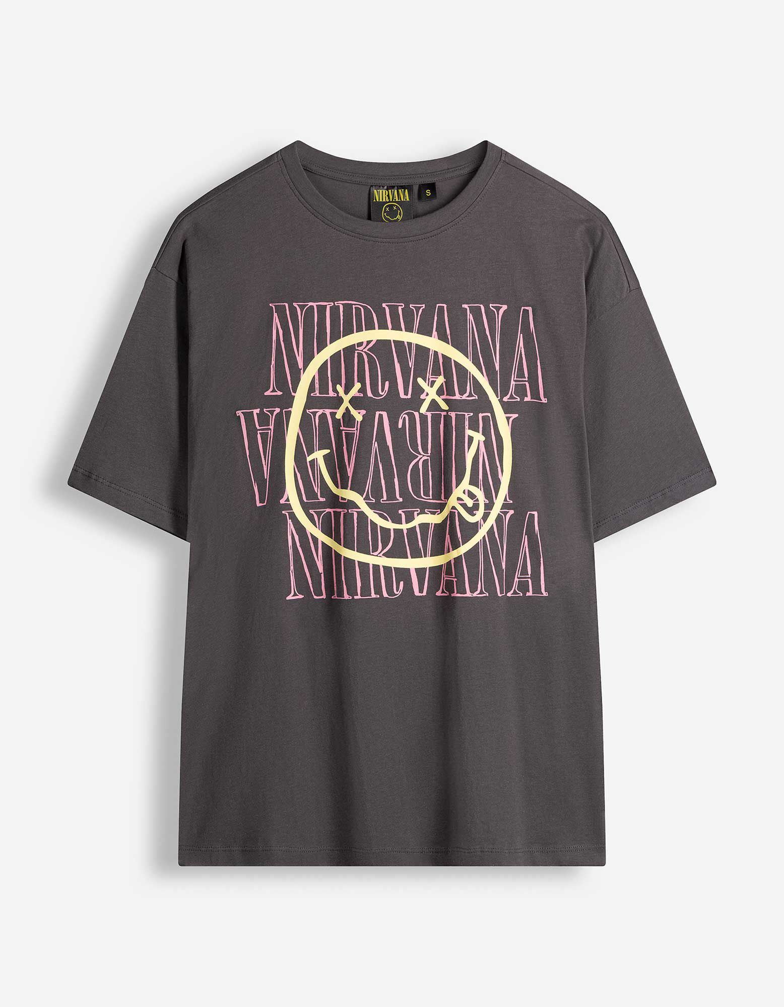 T-shirt - Nirvana - Donkergrijs