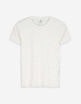 T-Shirt - Muschelsaum - weiß