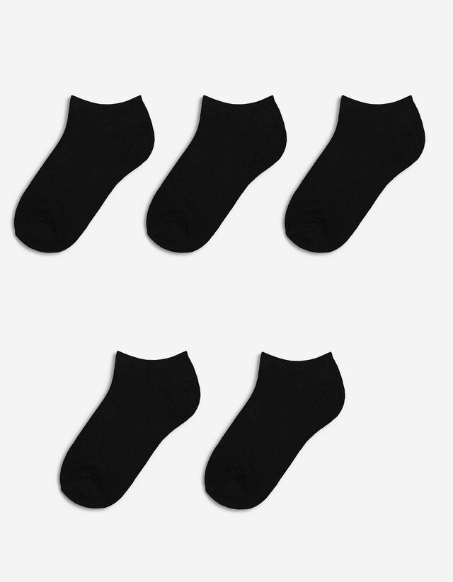 Calze sneakers - Confezione da 5 pezzi - nero