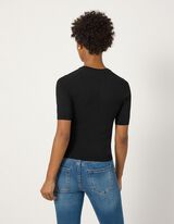 Pullover - Kurze &Auml;rmel - Schwarz