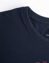 Marškinėliai - Užrašas - tamsiai melynas