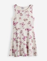 Robe - Motif all-over - Blanc cass&eacute;