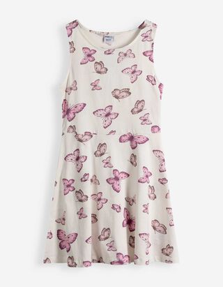 Kleid - Allover-Muster - Off-White