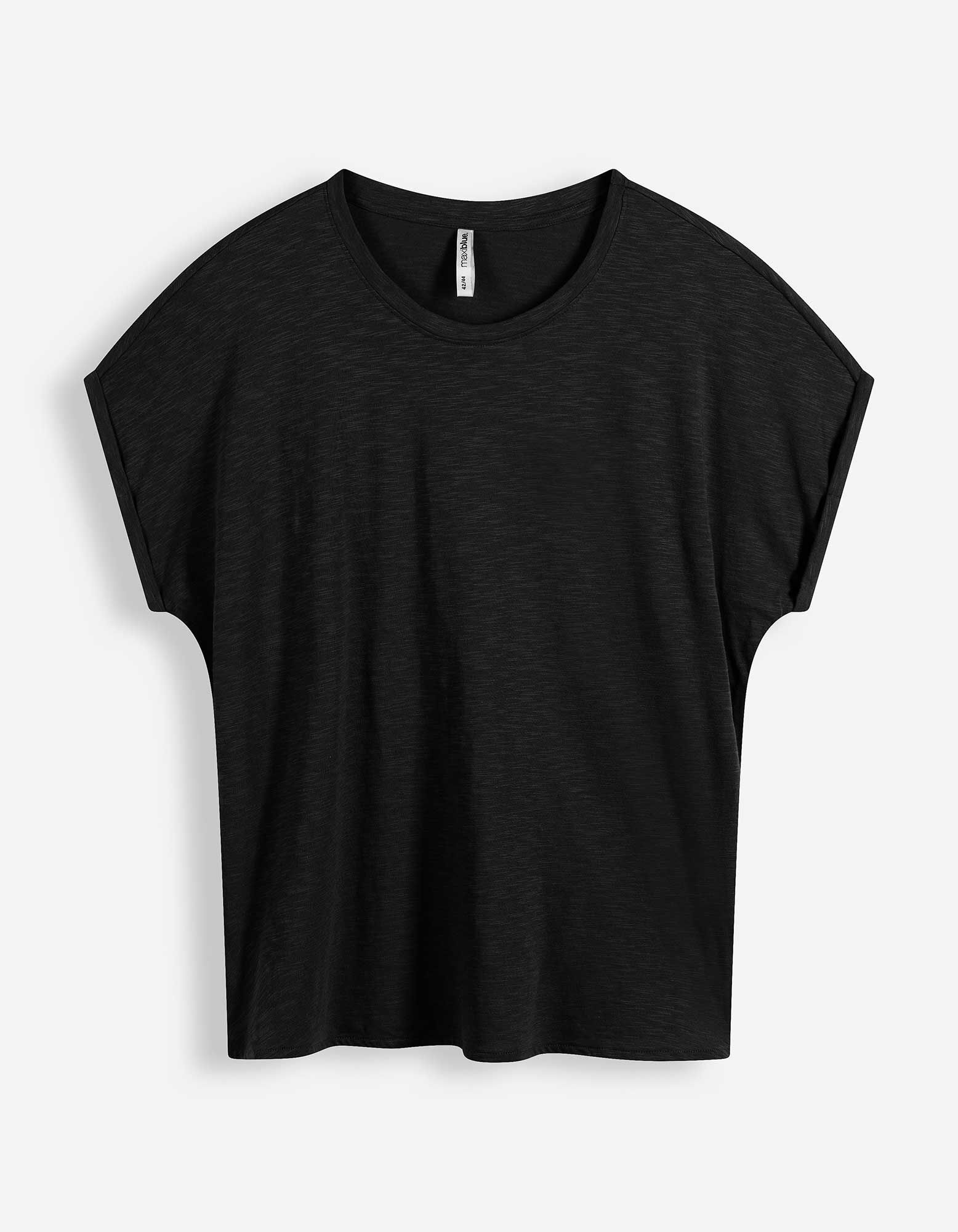 Shirt - &Auml;rmel mit fixiertem Aufschlag - Schwarz
