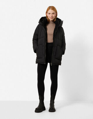 Leggings - einfarbig - Schwarz