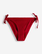Short de bain - La&ccedil;ages sur le c&ocirc;t&eacute; - Rouge