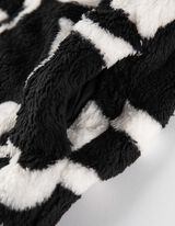 Sweatjacke - Plüsch - schwarz