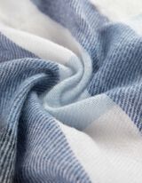 szal - Wełniany wygląd - ciemny niebieski