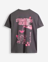 T-Shirt - R&uuml;ckenprint - dunkelgrau