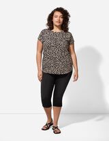 T-s&auml;rk - allover-mustriga - must