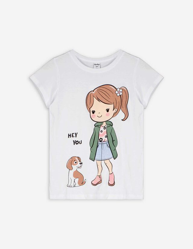 T-Shirt - Print - weiß