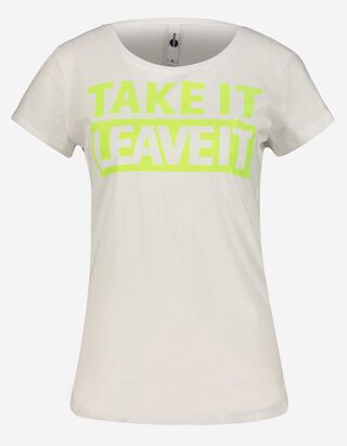 T-shirt - Message imprim&eacute; - blanc