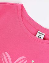 Bluză de corp cu mânecă lungă - Imprimeu sclipici - Roz