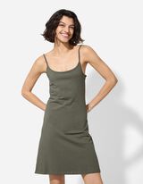 Jurk in A-lijn - Spaghettibandjes - groen