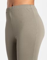 Pantaloni a zampa d'elefante - Coste sottili - verde scuro