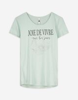 T-Shirt - Glitzerprint - grün